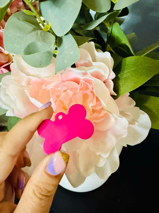 Pink Aluminium Tag