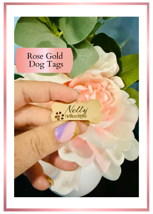 Rose Gold Dog Tag