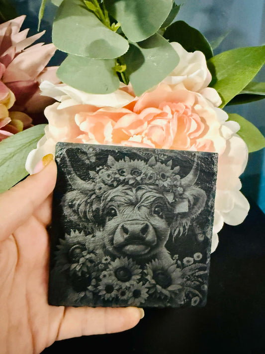 Highland cow Coaster (Set of 6)